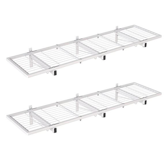Garage Wall Shelves, Garage Shelving Wall Mounted, Heavy Duty Shelf Storage Rack , Organizer Floating Metal Shelf Capacity for Office, Basement, Laundry Room