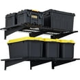 thumbnail image 1 of 2-Pack Heavy Duty Garage Wall Shelving, 24" x 48" Wall Mounted Storage Racks, 700 Lbs Total Load Capacity, Black Garage Storage Shelves, 1 of 6