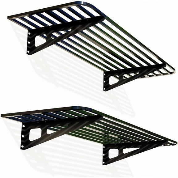 Garage Wall Shelving 2-Pack 2x4ft Shelving24-inch-by-48-inch Shelf Storage Rack Floating Shelves, Space-Saving