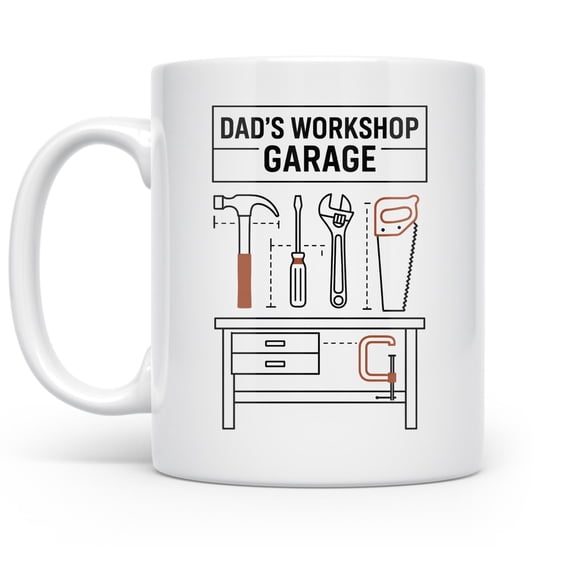 DIY Dad Blueprint Tools Design - Dad - 11 oz Ceramic Coffee Mug