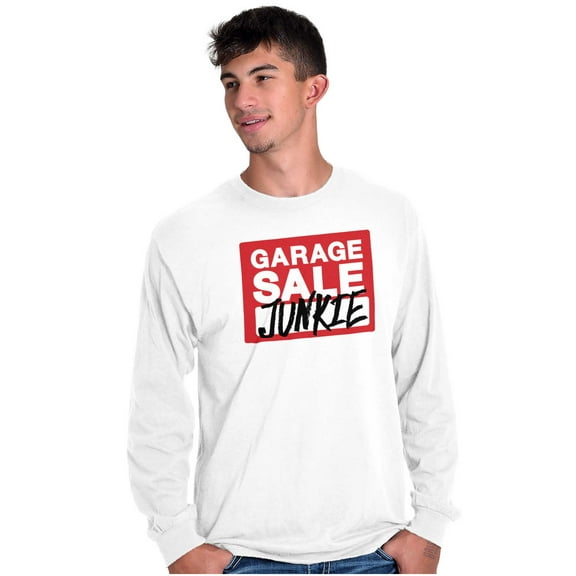 Garage Yard Sale Thrift Junkies Long Sleeve TShirt Men Women Brisco Brands S
