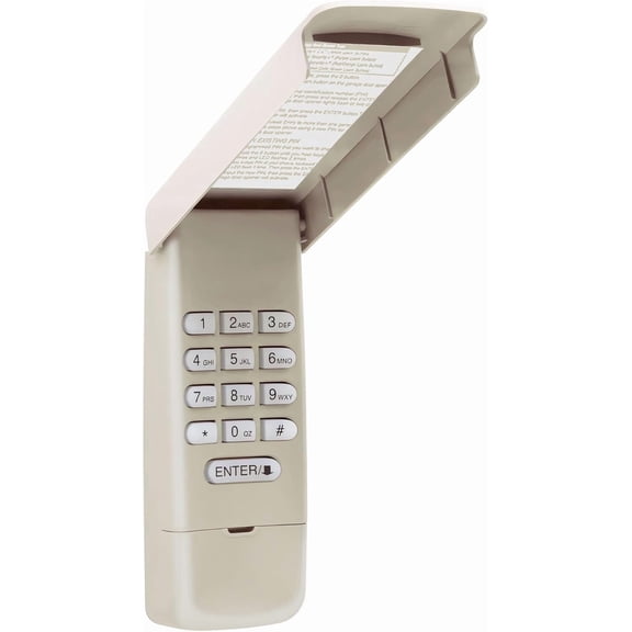 Garage door opener keypad compatible with multi-code openers, keyless entry external remote control, wireless keypad