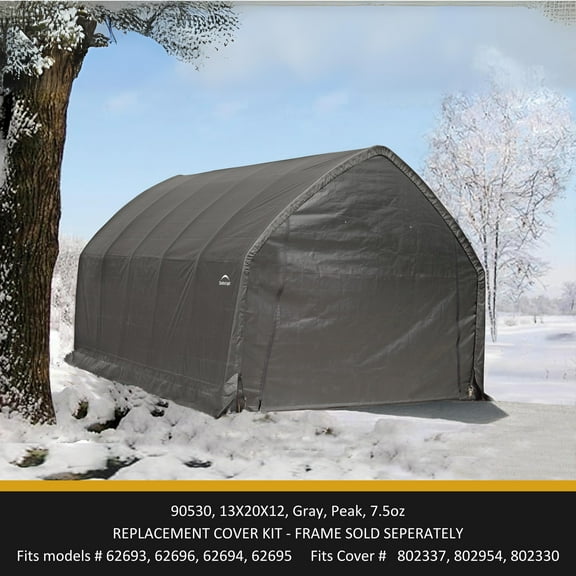 Garage-in-a-Box SUV and Truck Replacement Cover Kit 7oz Gray (Frame not included)