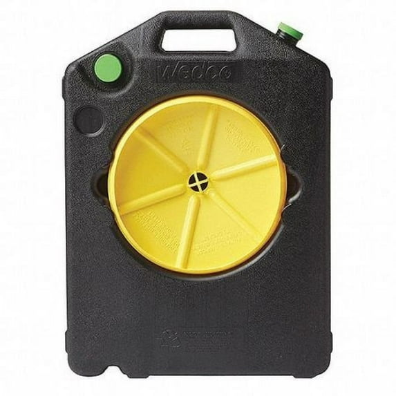 GarageBOSS Oil Recycle Drain Pan, 12.5 qt, Plastic, Black and Yellow, 6.4 lbs