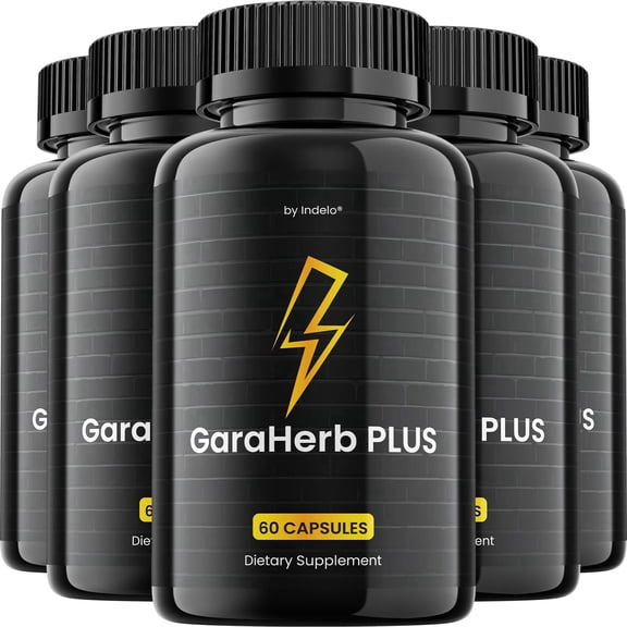 Garaherb Plus for Men Capsules GaraherbPlus MultiVitamin Complex Pills, Energy, 5 Pack, 300 Capsules