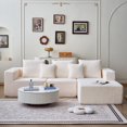 thumbnail image 1 of Garaneeds Modular Sectional Sofa for Living Room, 108" L-Shape Boneless Couch with Oversized Chaise, Beige, 3 Seats, Right Side, 1 of 10