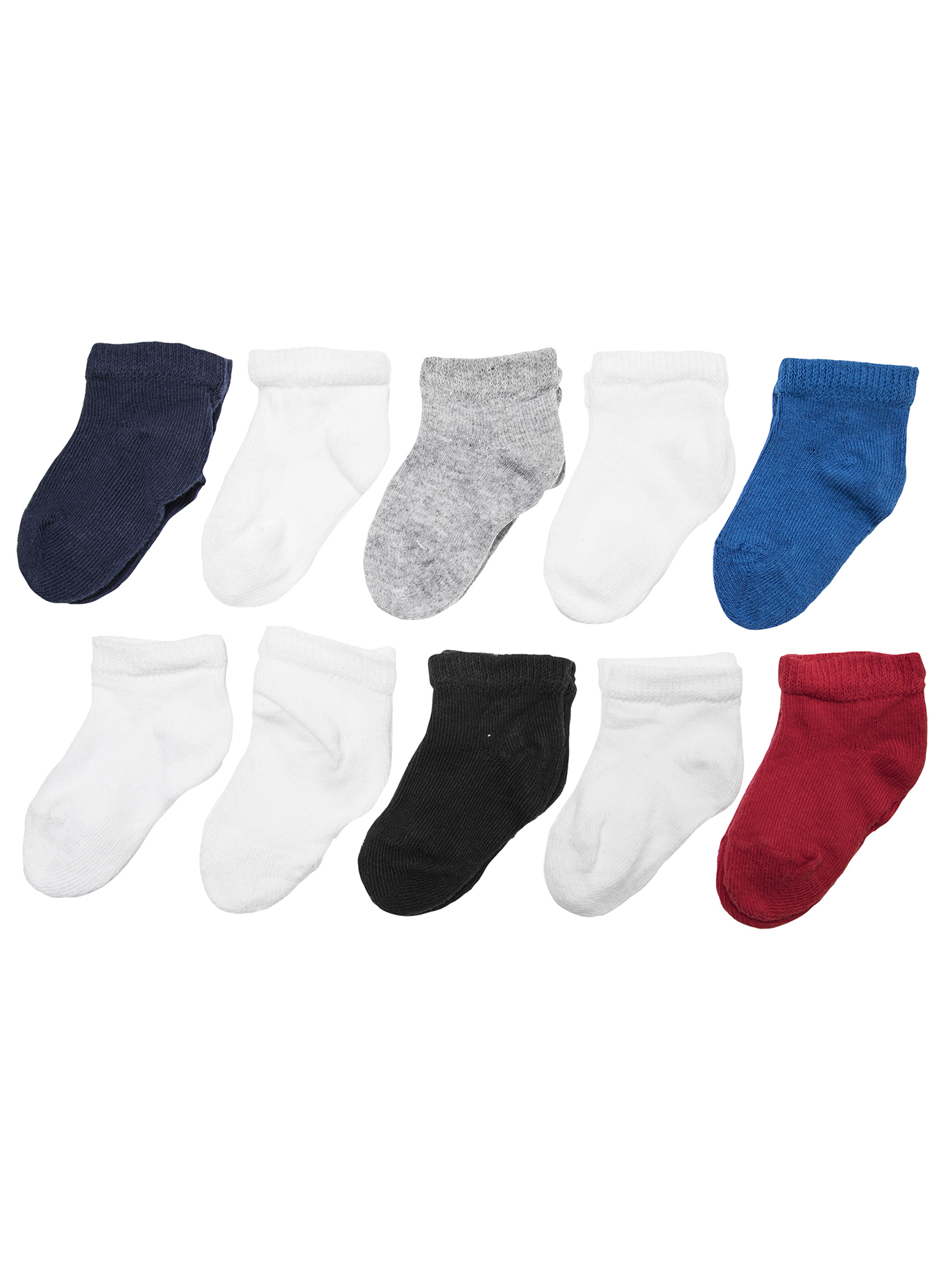Garanimals Assorted Ankle Socks, 10-Pack (Baby Boys & Toddler Boys) - image 1 of 3