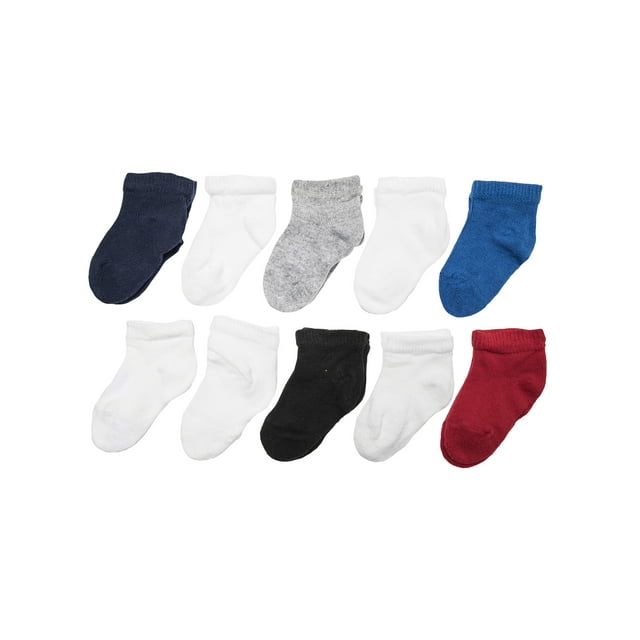 Garanimals Assorted Ankle Socks, 10-Pack (Baby Boys & Toddler Boys)