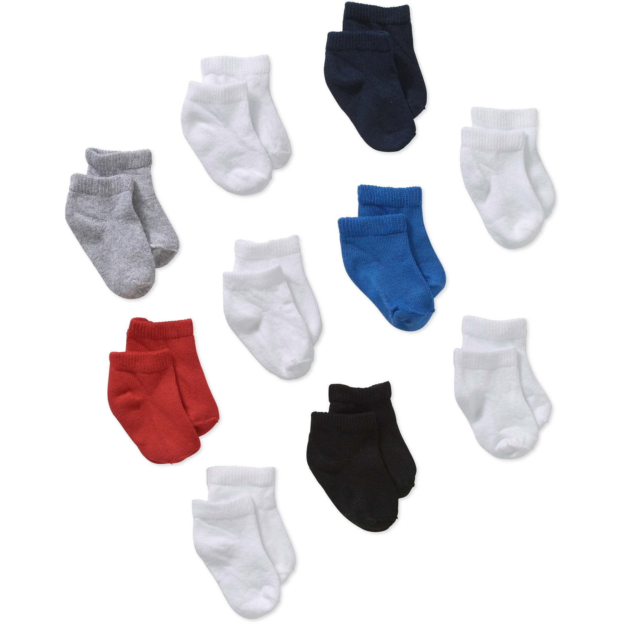 Garanimals Assorted Baby Toddler Boys Ankle Socks, 10pack