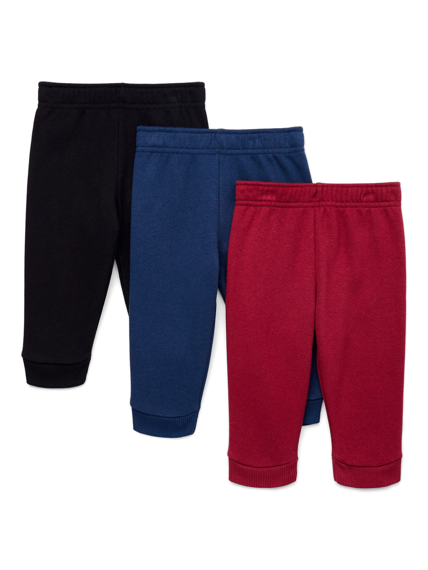 Garanimals Baby Boy 3-Pack Fleece Joggers Multipack, Sizes 6-24 Months