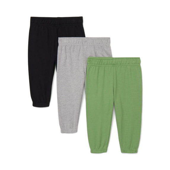 Garanimals Baby Boys French Terry Joggers, 3-Pack, Sizes 0M-24M