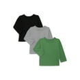 thumbnail image 1 of Garanimals Baby Boys Solid Tee with Long Sleeves, 3-Pack, Sizes 0M-24M, 1 of 4