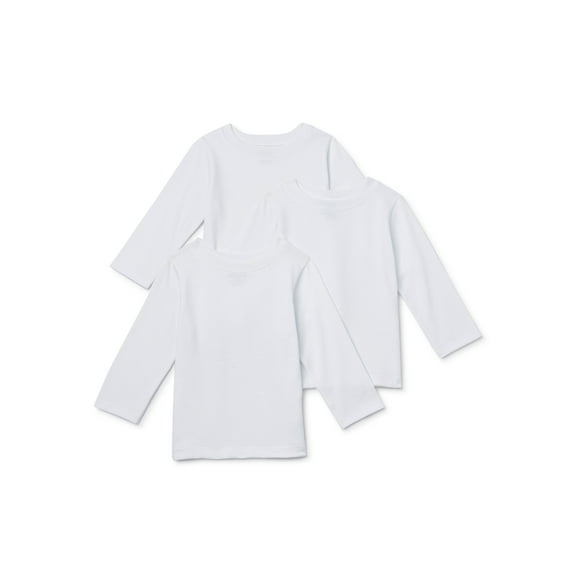 Garanimals Baby Boy Basic Long Sleeve T-Shirt Multipack Set, 3-Piece, Sizes 0/3M-24M
