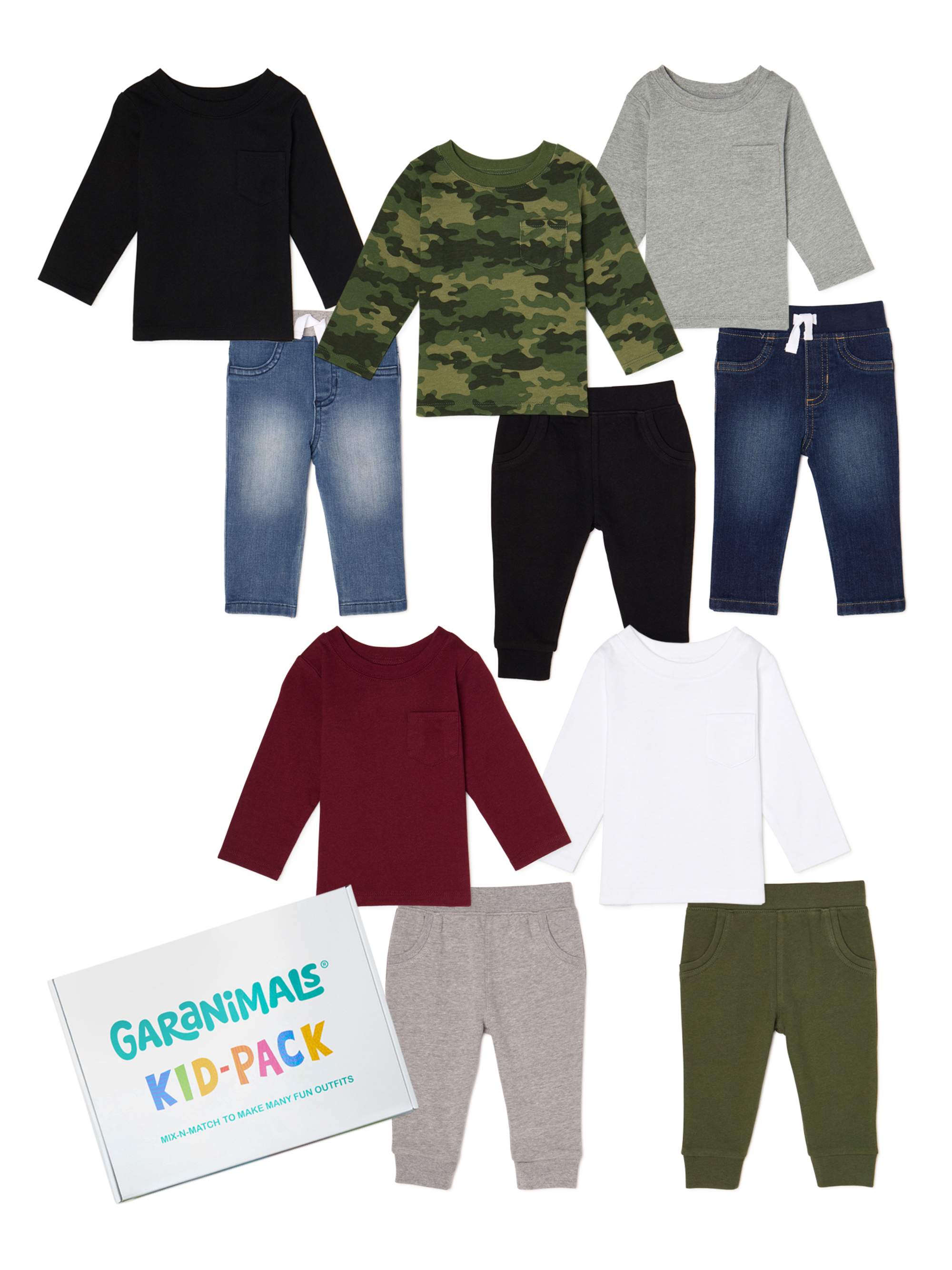 Garanimals Baby Boy Basics KidPack Gift Box, 10pc Set