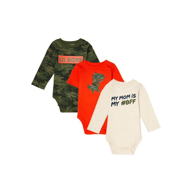 Garanimals Baby Boy Bodysuits, 3Pack