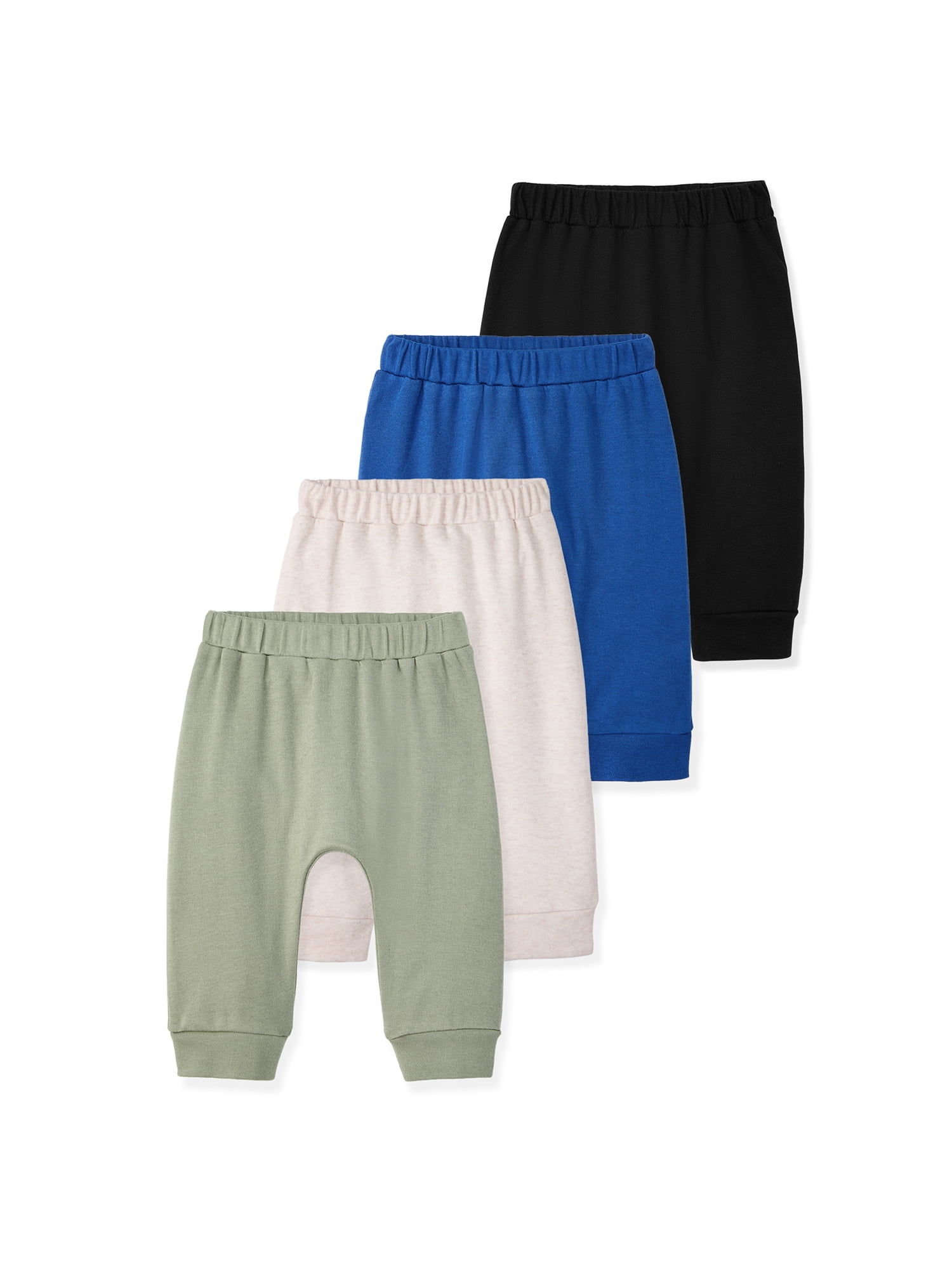 Garanimals Newborn & Baby Boy 100% Cotton Pull-On Jogger Pants, Sizes 0–24M, Single & 4-Pack