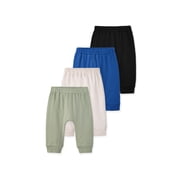 Garanimals Newborn & Baby Boy 100% Cotton Pull-On Jogger Pants, Sizes 0–24M, Single & 4-Pack
