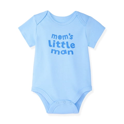 Garanimals Newborn & Baby Boy Cotton Lap-Shoulder Short-Sleeve Bodysuit, Sizes 0–24M