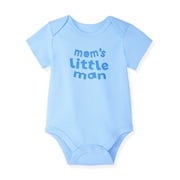 Garanimals Newborn & Baby Boy Cotton Lap-Shoulder Short-Sleeve Bodysuit, Sizes 0 24M