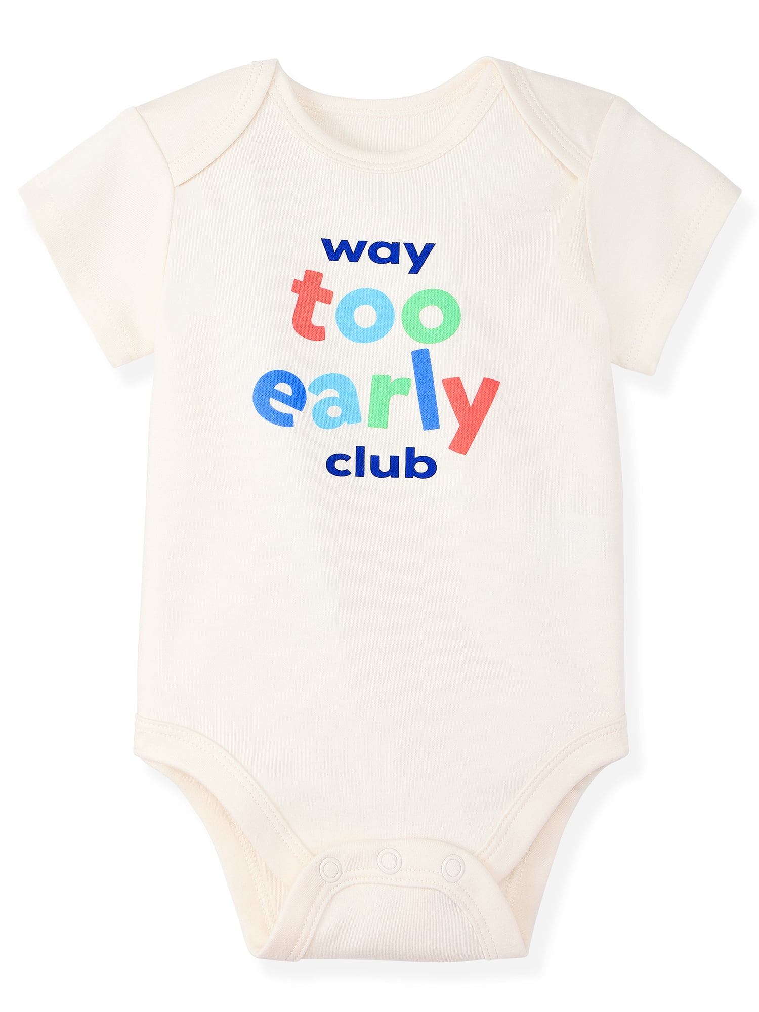 Garanimals Newborn & Baby Boy Cotton Lap-Shoulder Short-Sleeve Bodysuit, Sizes 0–24M