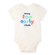 Garanimals Newborn & Baby Boy Cotton Lap-Shoulder Short-Sleeve Bodysuit, Sizes 0–24M