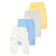 Garanimals Newborn & Baby Boy Cotton Pull-On Joggers, Solids & Prints, 4-Pack, Sizes 0 - 24M