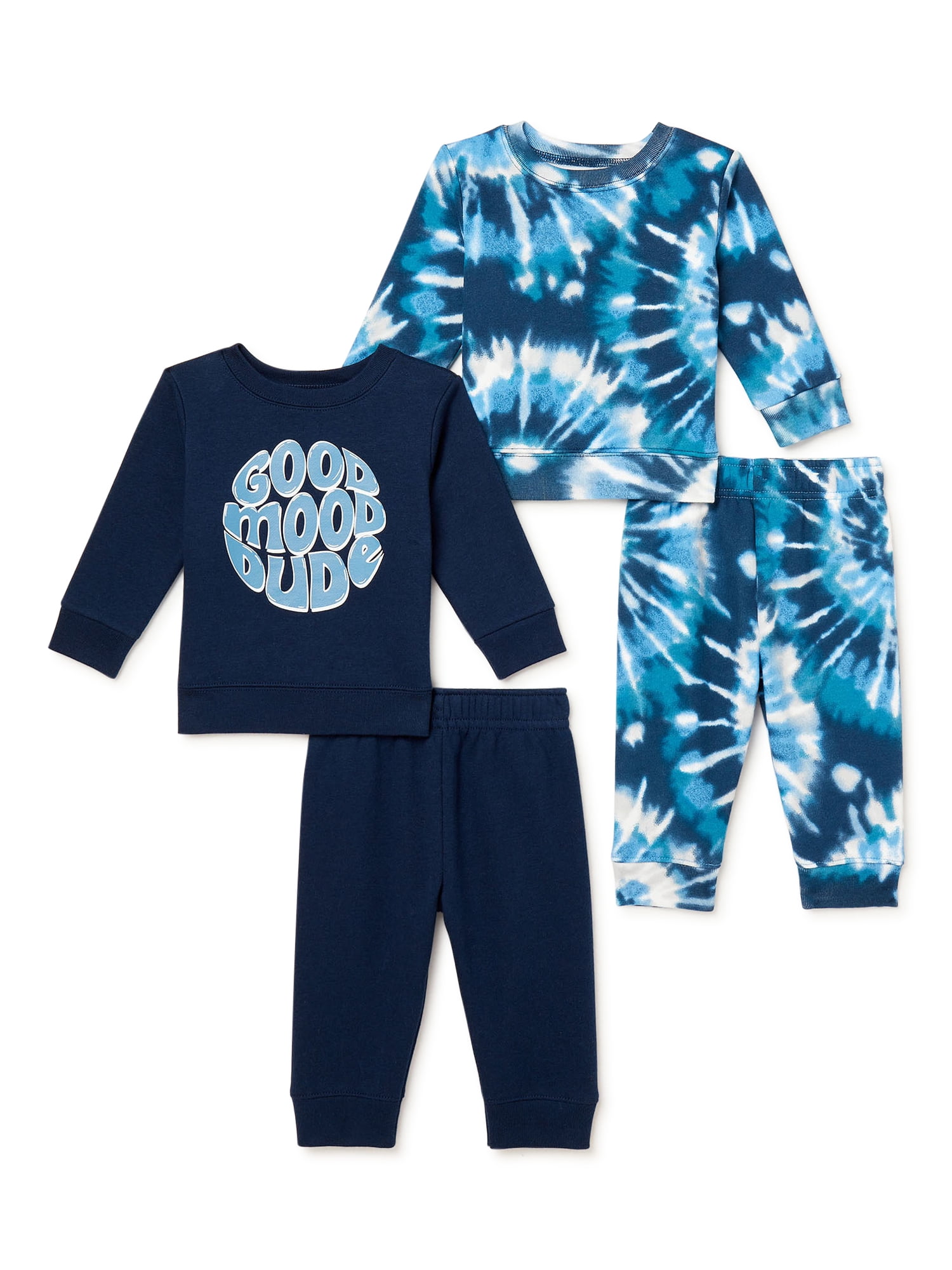 Garanimals Baby Boy Fleece Sweatshirt and Sweatpants Outfit Set, 4