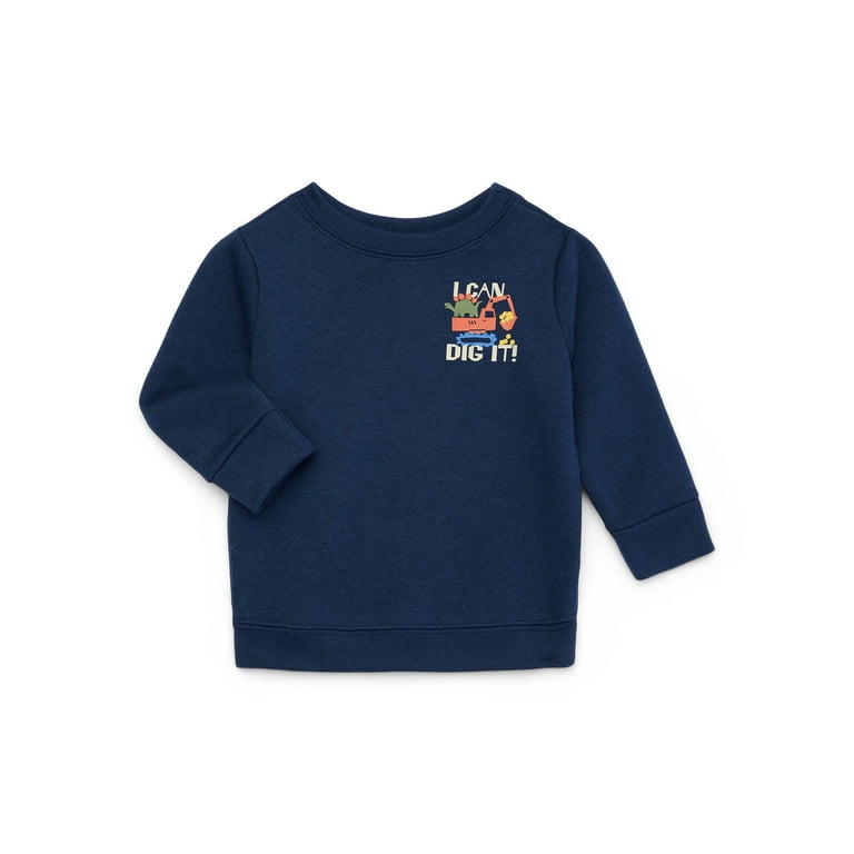Garanimals Baby Boy Graphic Fleece Sweatshirt Sizes 6 24 Months Walmart