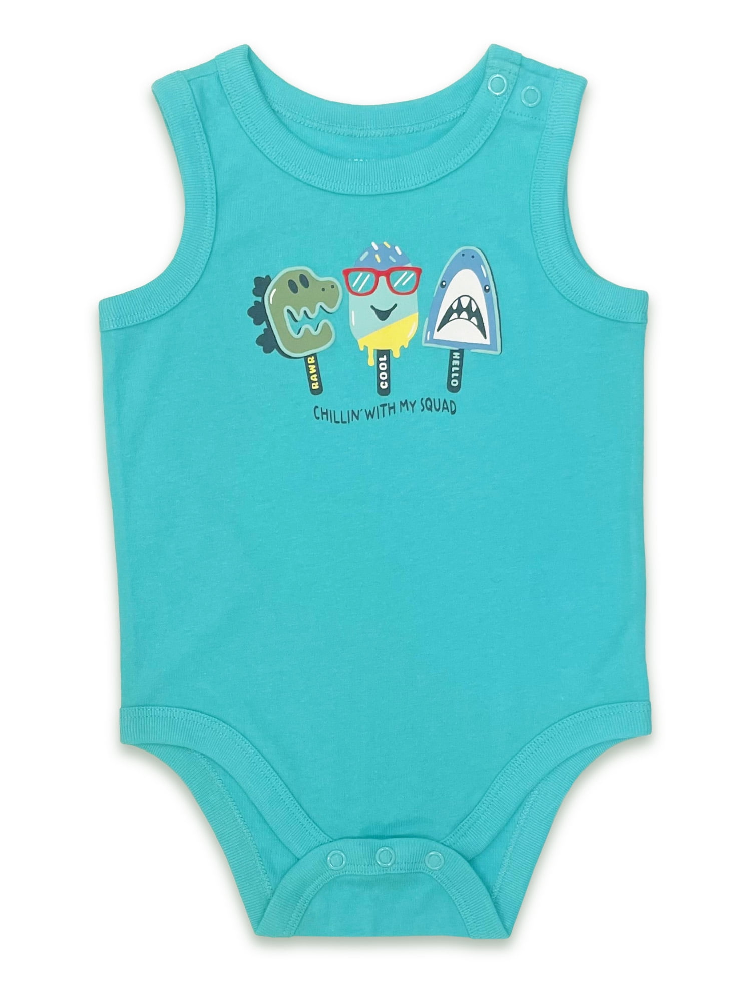 Garanimals Newborn Baby Boy, Girl & Unisex Cotton Short Sleeve Bodysuits, Sizes 0–24 Months, Single & 4-Pack