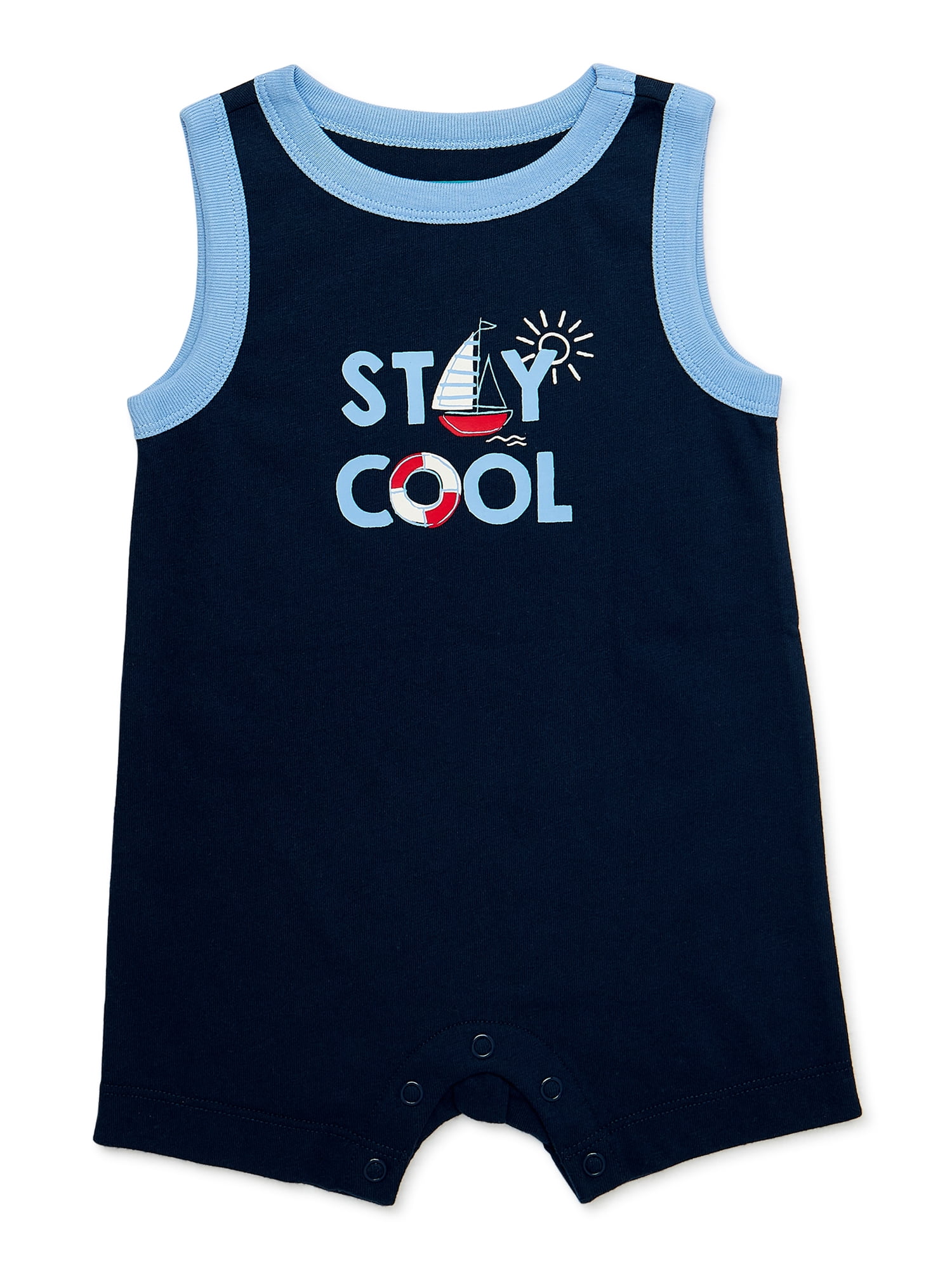 Garanimals Baby Boy Graphic Tank Romper, Sizes 024 Months