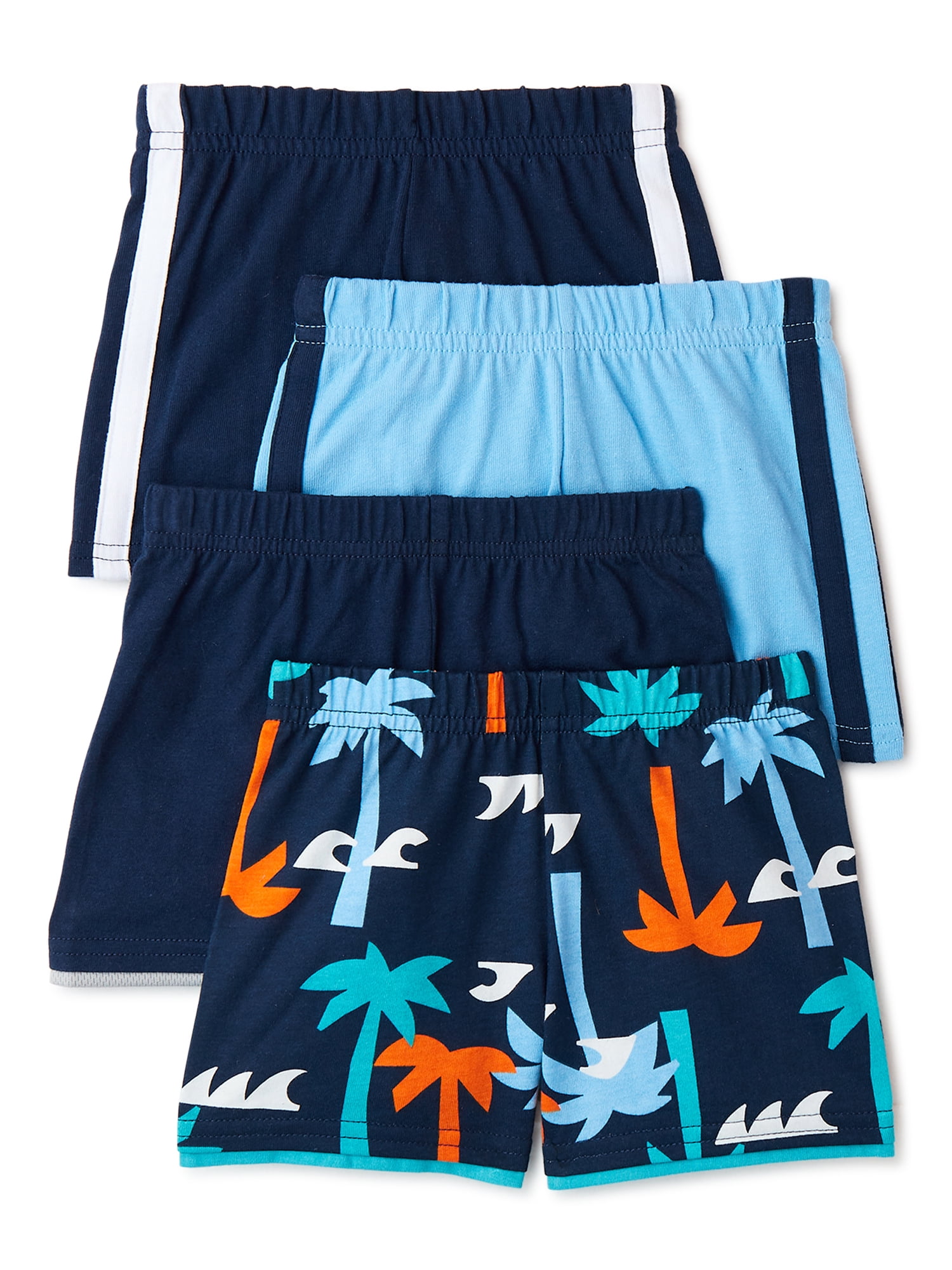 Garanimals Baby Boy Jersey Shorts Multipack, 4Pack, Sizes 024 Months