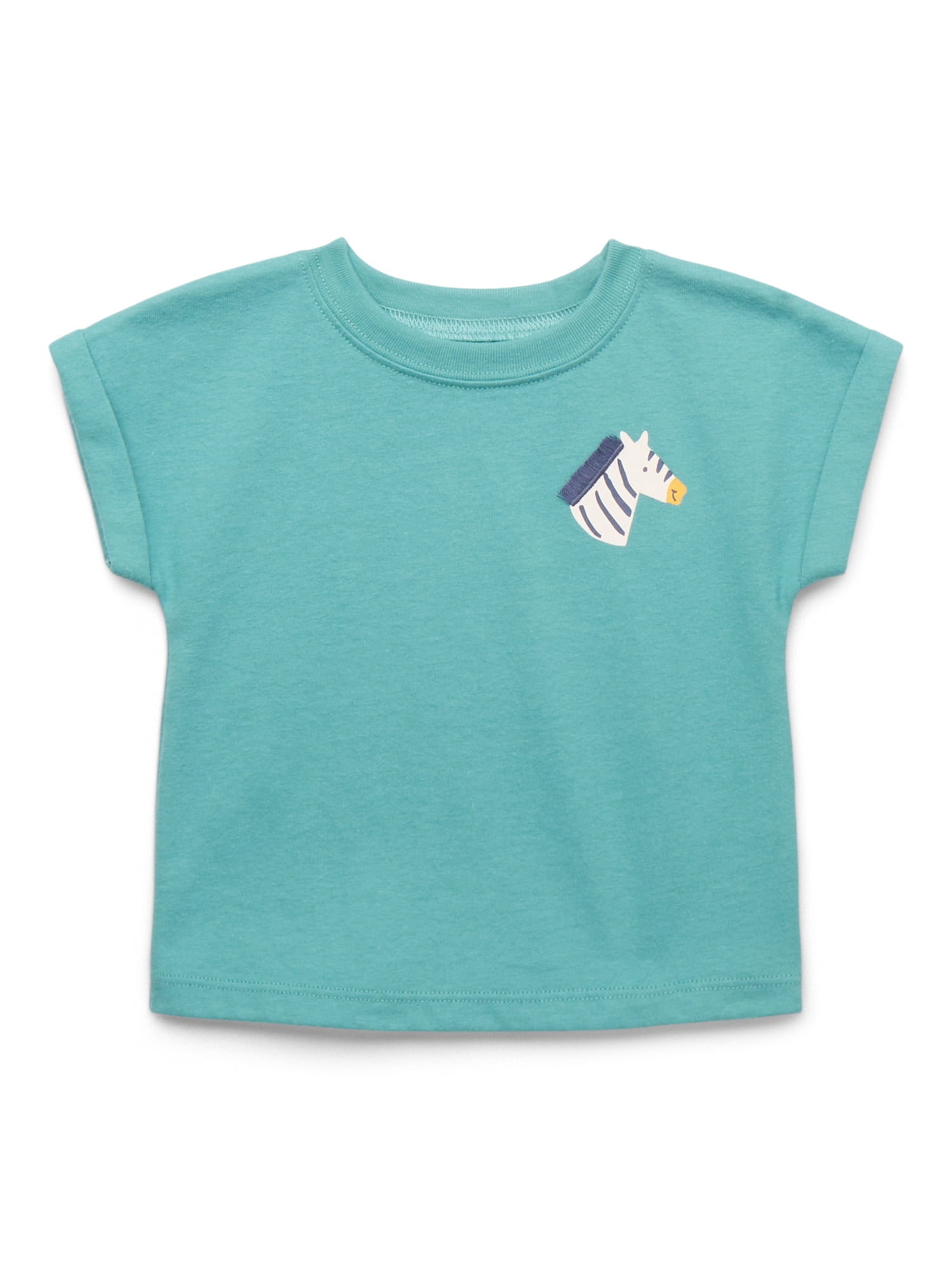 Garanimals Baby Boy Drop Shoulder Jersey Tee with Rolled Sleeves Sizes Garanimals Baby Boy Drop Shoulder Jersey Tee with Rolled Sleeves Sizes