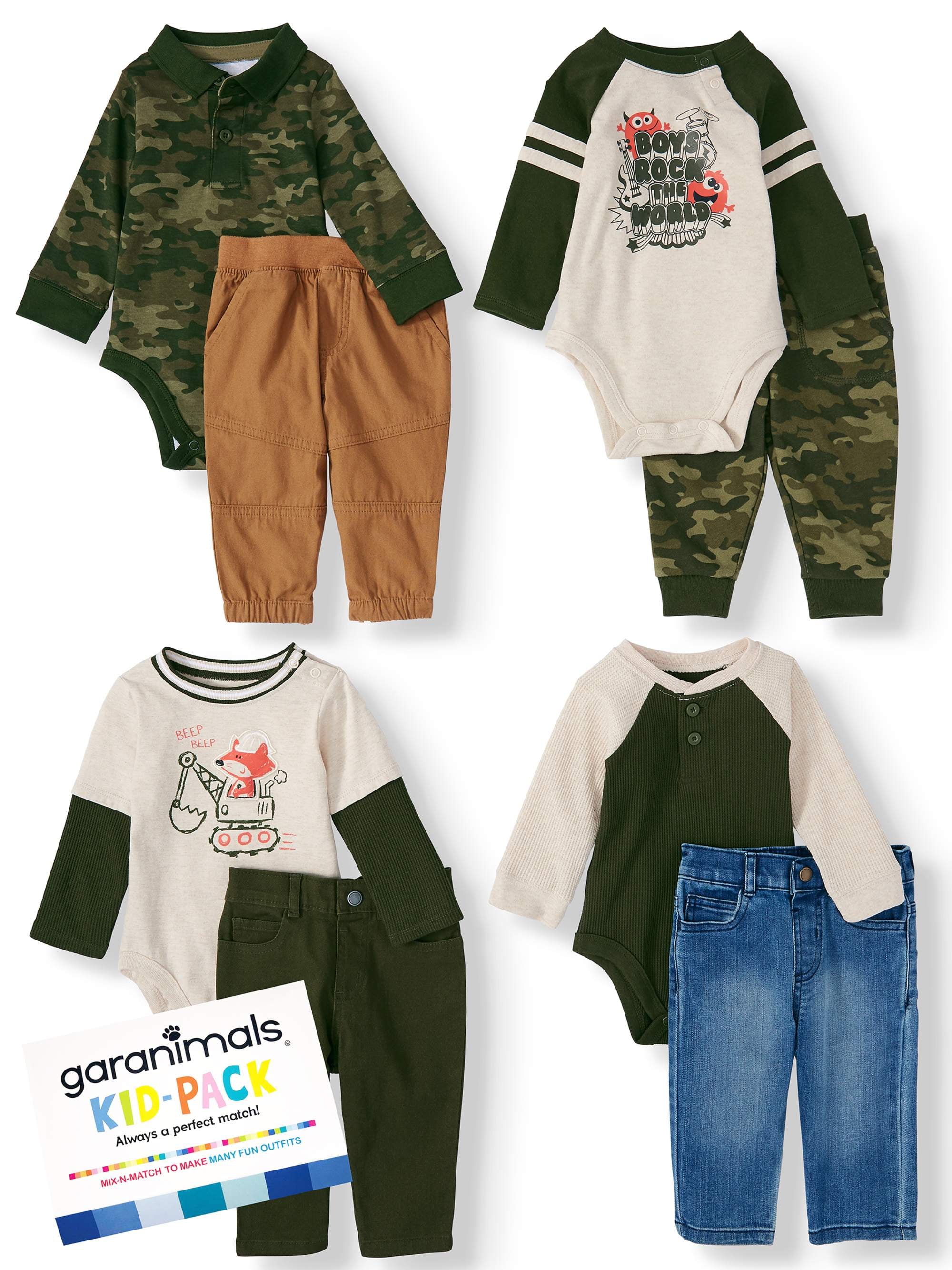 Garanimals Baby Boy KidPack Gift Box, 8pc Set