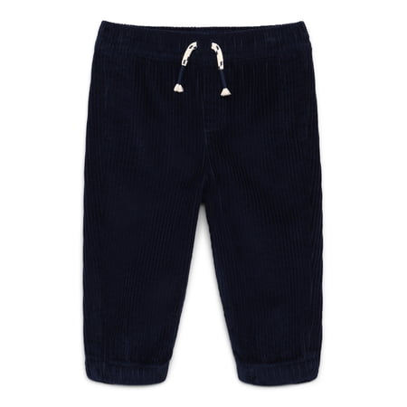 Garanimals Baby Boys' Cotton Corduroy Drawstring Jogger Pants, Sizes 0M-24M