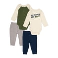 Garanimals Baby Boy Long Sleeve Bodysuit & Joggers Outfit Set, 4Piece