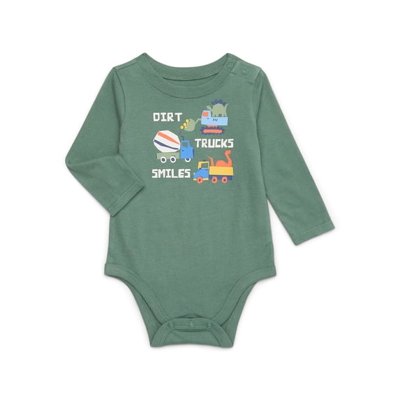 Garanimals Baby Boy Long Sleeve Graphic Bodysuit, Sizes 0-24 Months