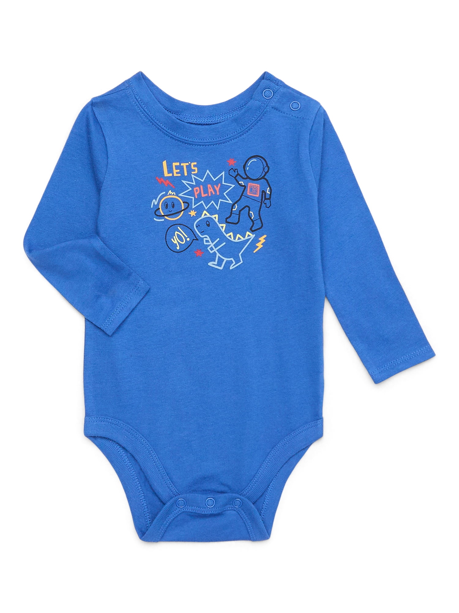 Garanimals Baby Boy Long Sleeve Graphic Bodysuit, Sizes 0-24 Months