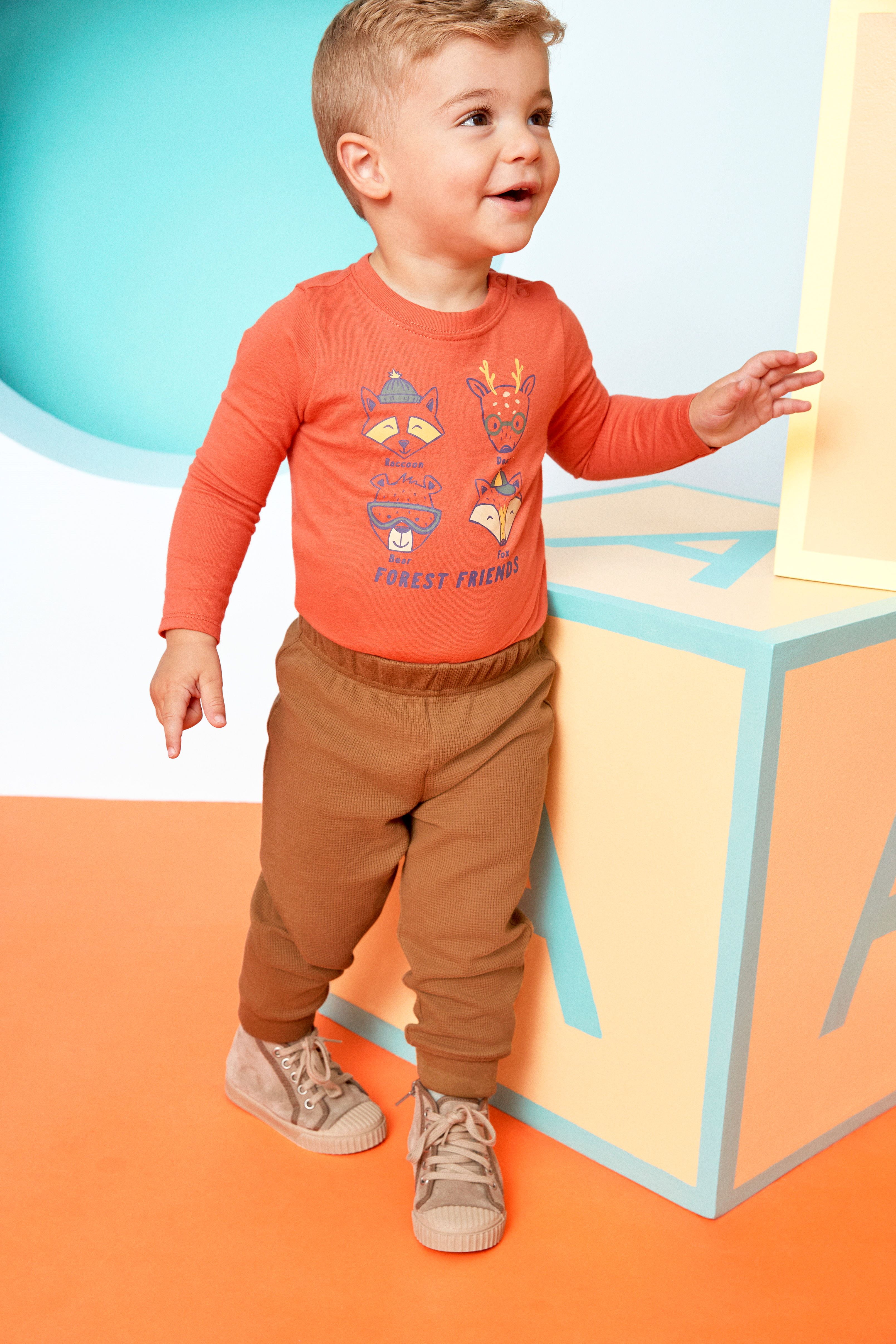 Garanimals Baby Boy Long Sleeve Graphic Bodysuit, Sizes 024 Months