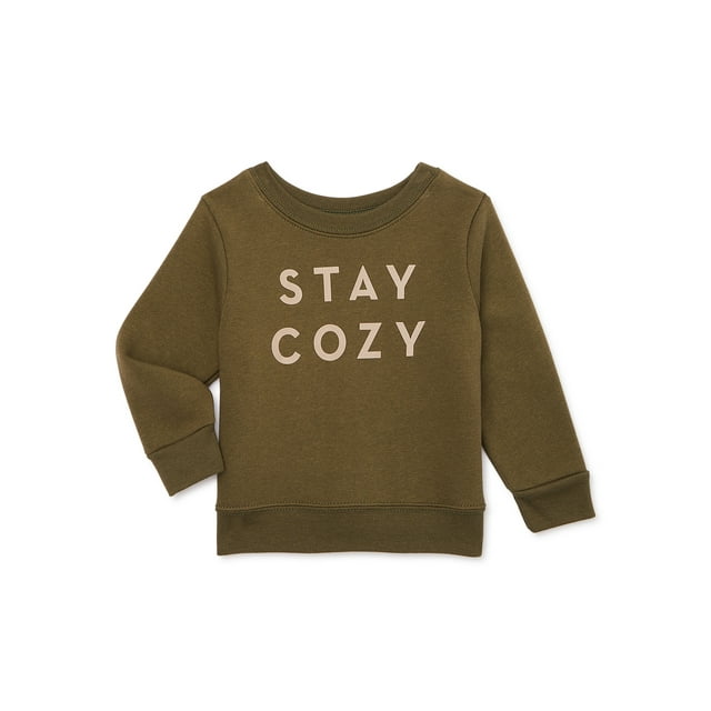 Garanimals Baby Boy Long Sleeve Graphic Fleece Sweatshirt, Size 624