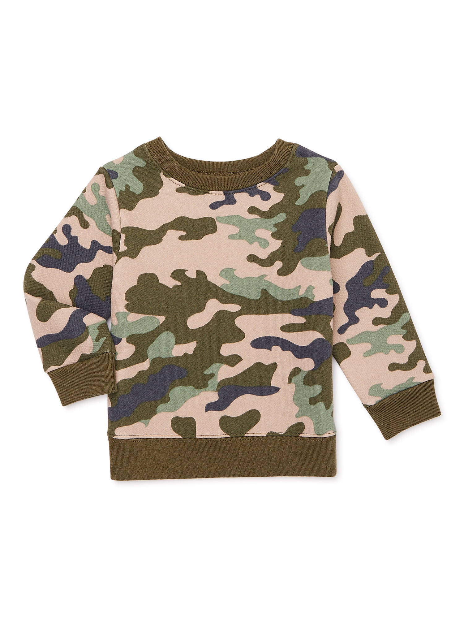 Garanimals Baby Boy Long Sleeve Print Fleece Sweatshirt, Size 624