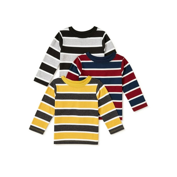 Garanimals Baby Boy Long Sleeve TShirt Multipack Set, 3Piece, Sizes 0