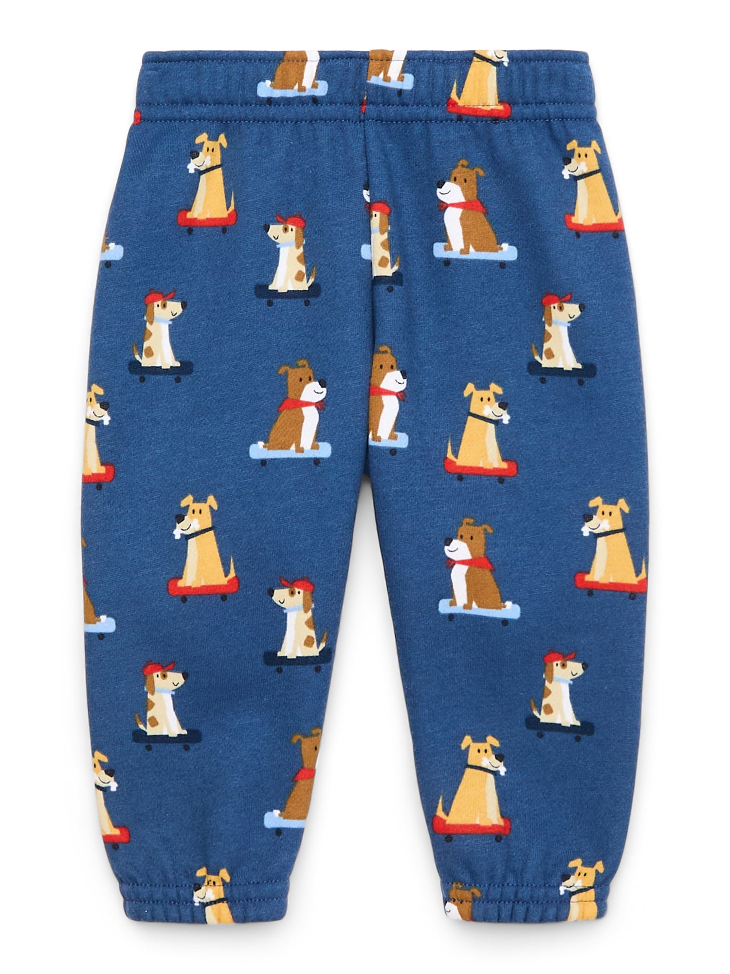 Babyhug Denim Full Length Washed Joggers with Stretch & Lion Print - Charcoal Grey main image 1