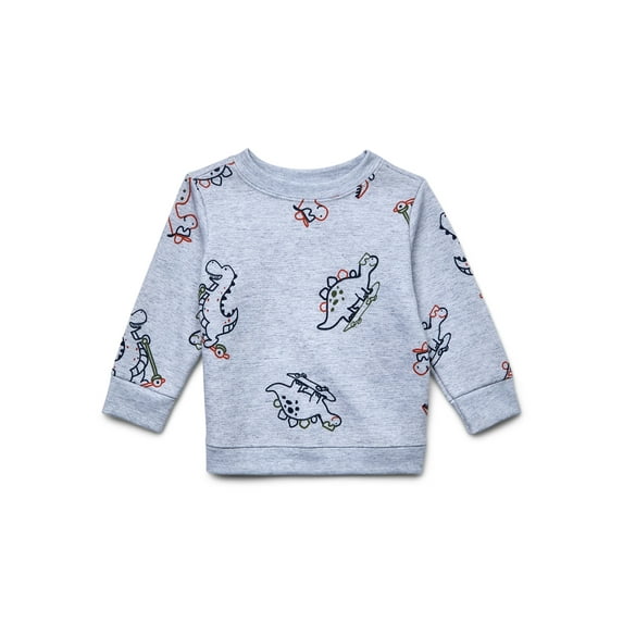 Garanimals Baby Boy Print Fleece Sweatshirt, Sizes 6-24 Months