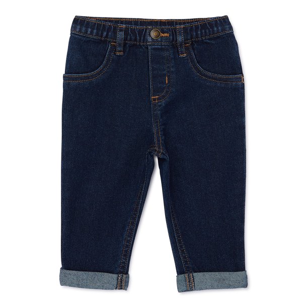 Garanimals Baby Boy Roll Cuff Denim Pants, Sizes 024 Months
