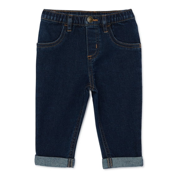 Garanimals Baby Boy Roll Cuff Denim Pants, Sizes 0-24 Months