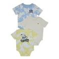 Garanimals Baby Boy Short Sleeve Bodysuit Multipack, 3Pack, Sizes 024