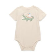 Garanimals Baby Boy Short Sleeve Brushed Jersey Graphic Bodysuit, Sizes 0-24 Months