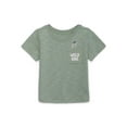 thumbnail image 1 of Garanimals Baby Boy Short Sleeve Brushed Jersey T-Shirt with Pocket, Sizes 0-24 Months, 1 of 3