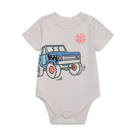 Garanimals Baby Boy Short Sleeve Jersey Graphic Bodysuit, Sizes 0-24 Months