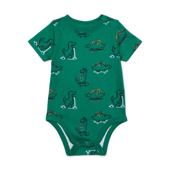 Garanimals Baby Boy Short Sleeve Print Bodysuit, Sizes 0-24 Months
